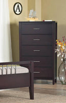 Nevis Five Drawer Chest in Espresso