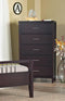 Nevis Five Drawer Chest in Espresso
