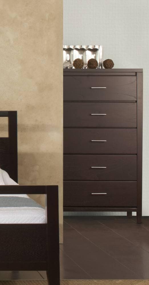 Nevis Five Drawer Chest in Espresso