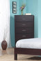 Nevis Five Drawer Chest in Espresso