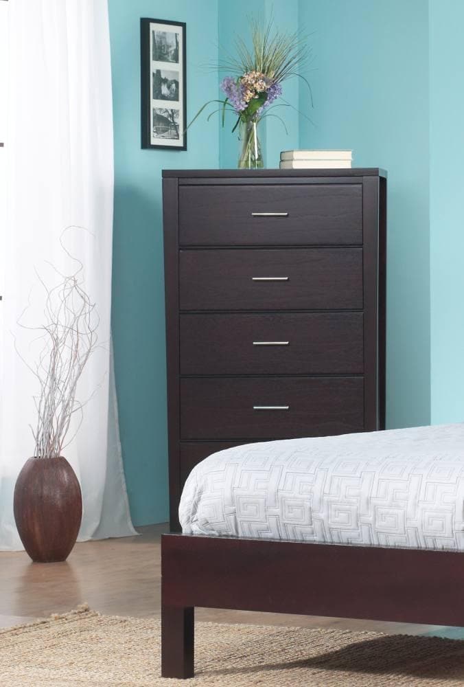 Nevis Five Drawer Chest in Espresso