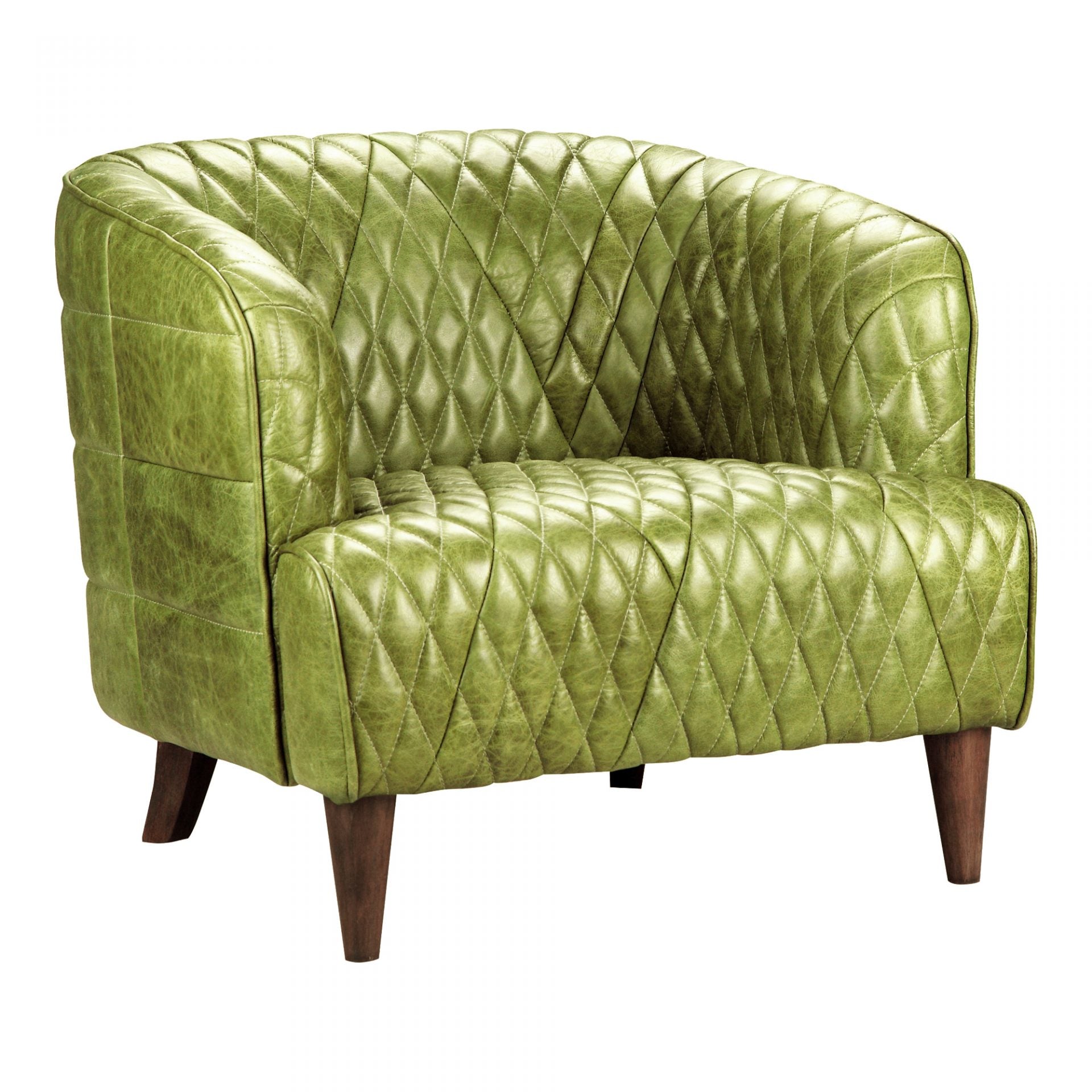 Magdelan Tufted Leather Arm Chair