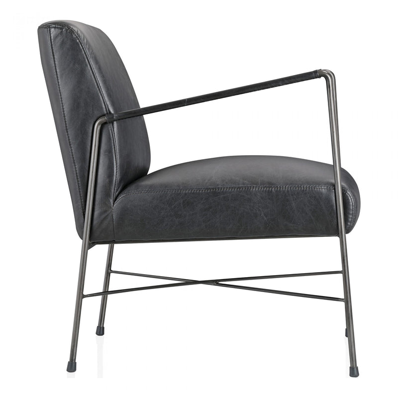 Dagwood Leather Arm Chair Black