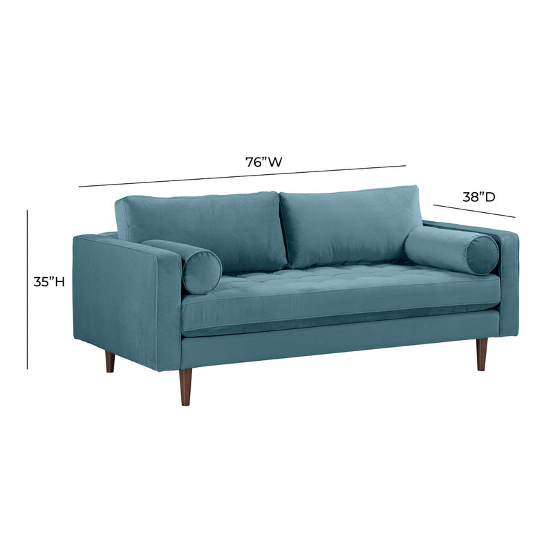 Cave Velvet Loveseat