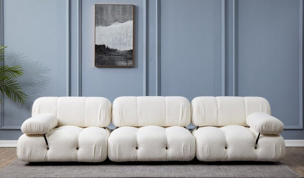 Mario Bellini Inspired Boucle Tufted Sofa