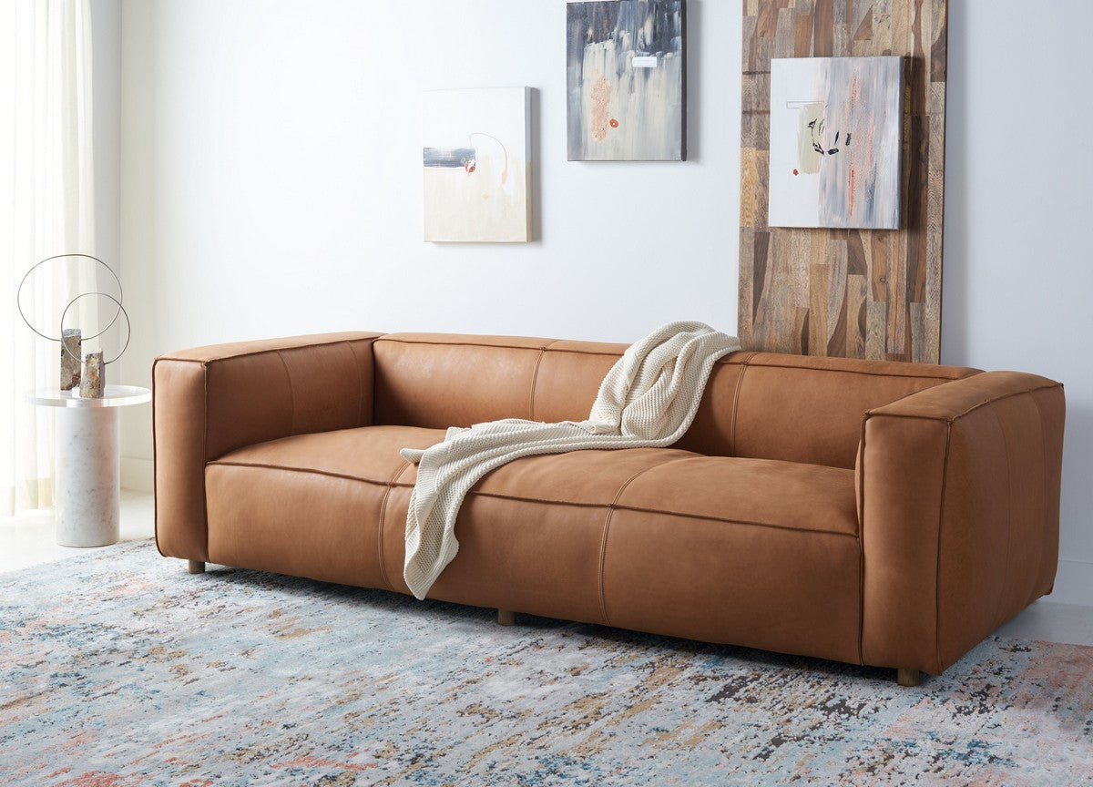 Grover Leather Sofa by Hollywood Glam