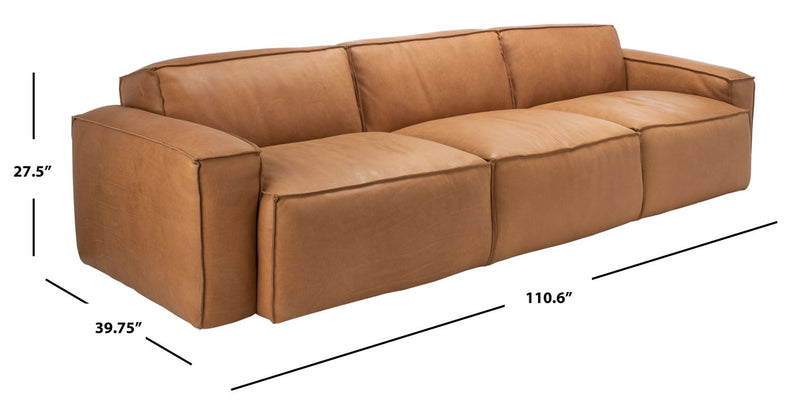 Elessia 3 Seater Leather Sofa
