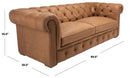 Andres Leather Chesterfield Sofa