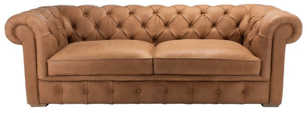 Andres Leather Chesterfield Sofa