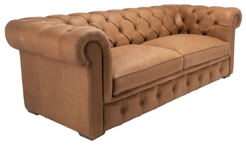 Andres Leather Chesterfield Sofa