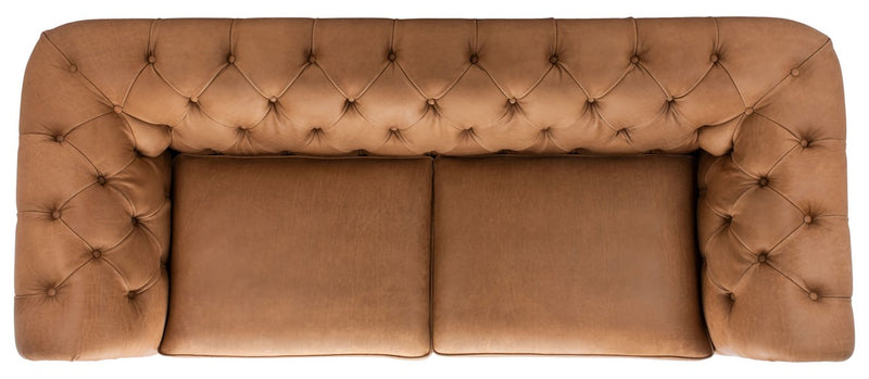 Andres Leather Chesterfield Sofa