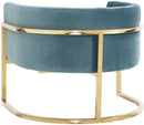 Magnolia Velvet Accent Chair Gold Base