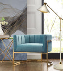 Magnolia Velvet Accent Chair Gold Base