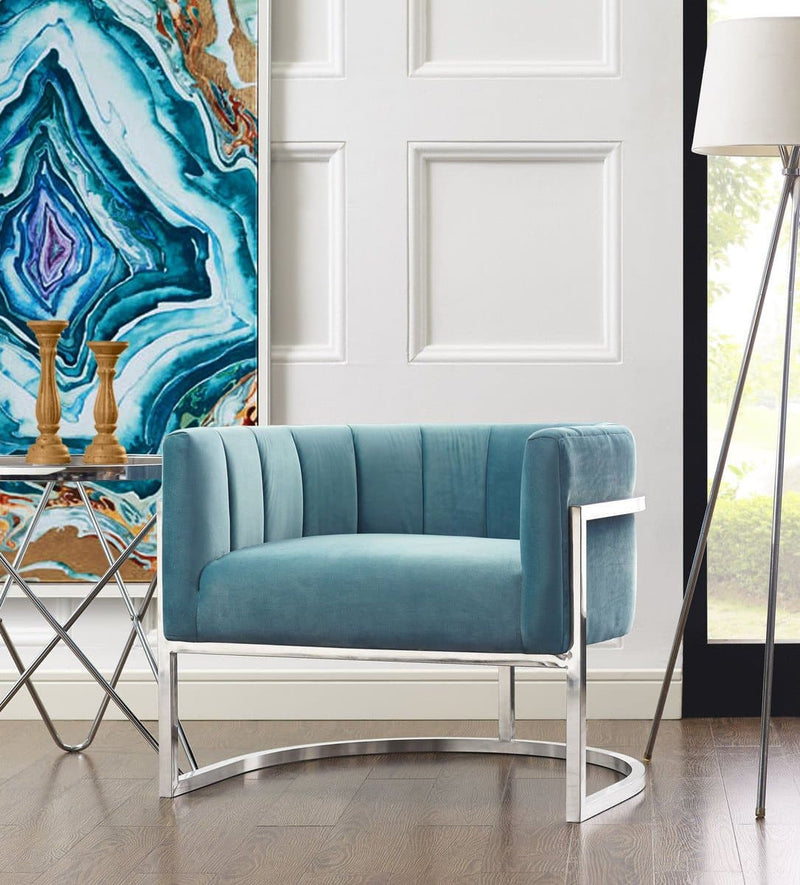 Magnolia Accent Chair Silver Base