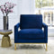 Avery Velvet Accent Chair with Gold Legs