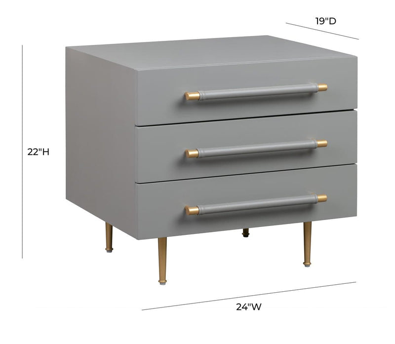 Trident Grey Nightstand