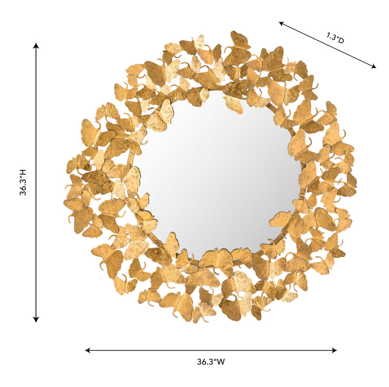 Gold Butterfly Lyrical 27 Inch Mirror - hollywood-glam-furnitures