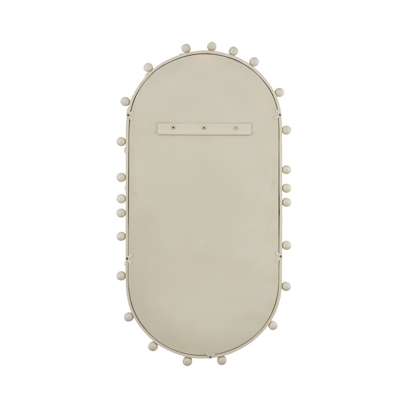 Bubbles Ivory Large Oval Wall Mirror