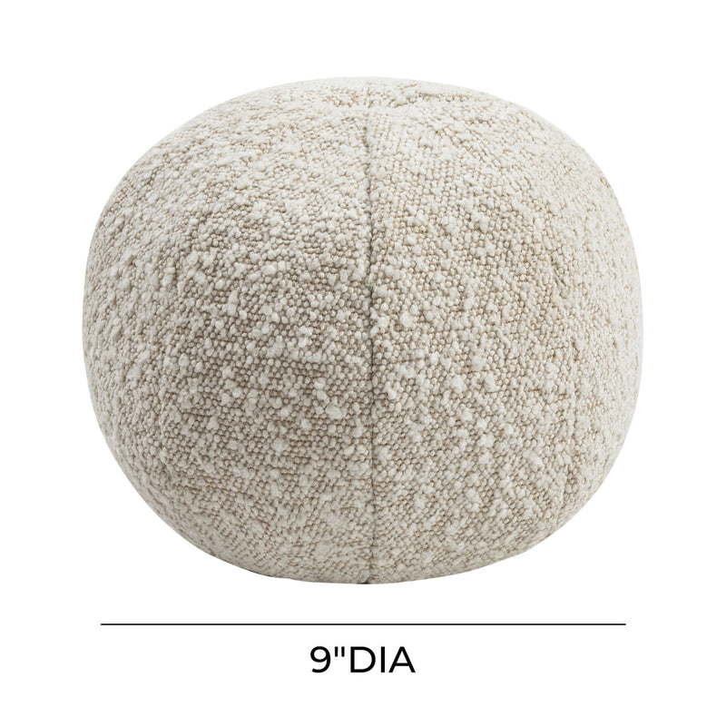 Boba 9" Beige Bouclé Pillow