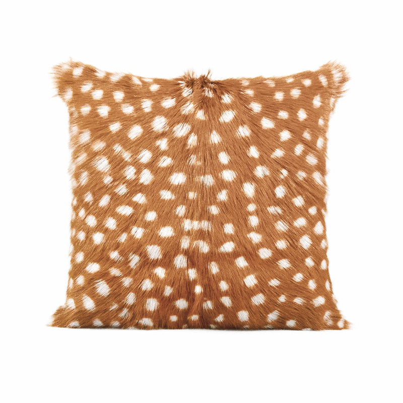 Amber 18" Genuine Goatskin Square Pillow