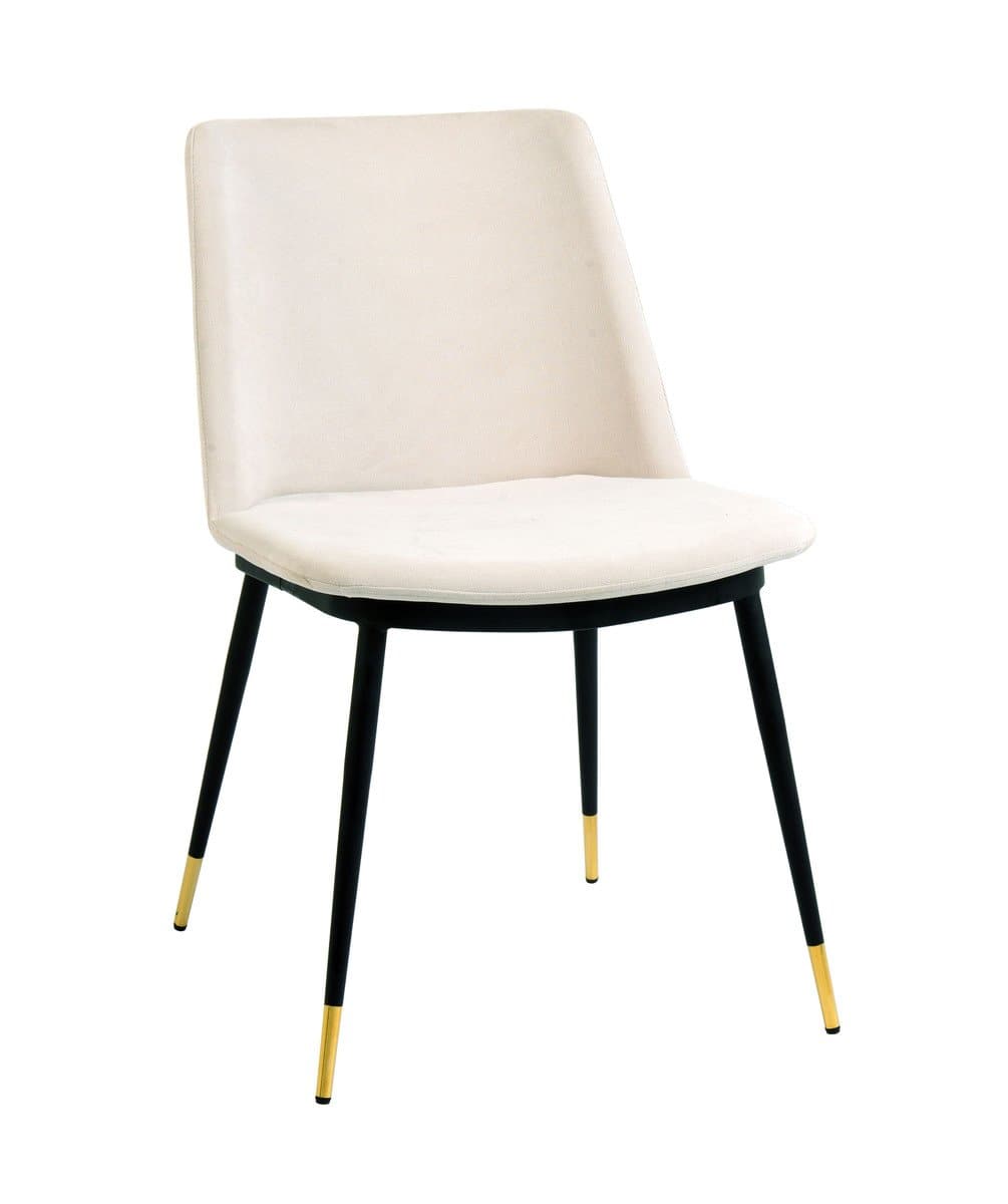 Evora Velvet Chair - Silver Legs - Set Of 2