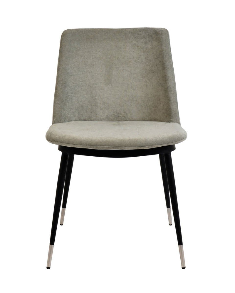 Evora Velvet Chair - Silver Legs - Set Of 2