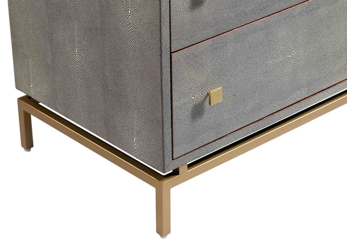 Pesce Shagreen Nightstand - hollywood-glam-furnitures