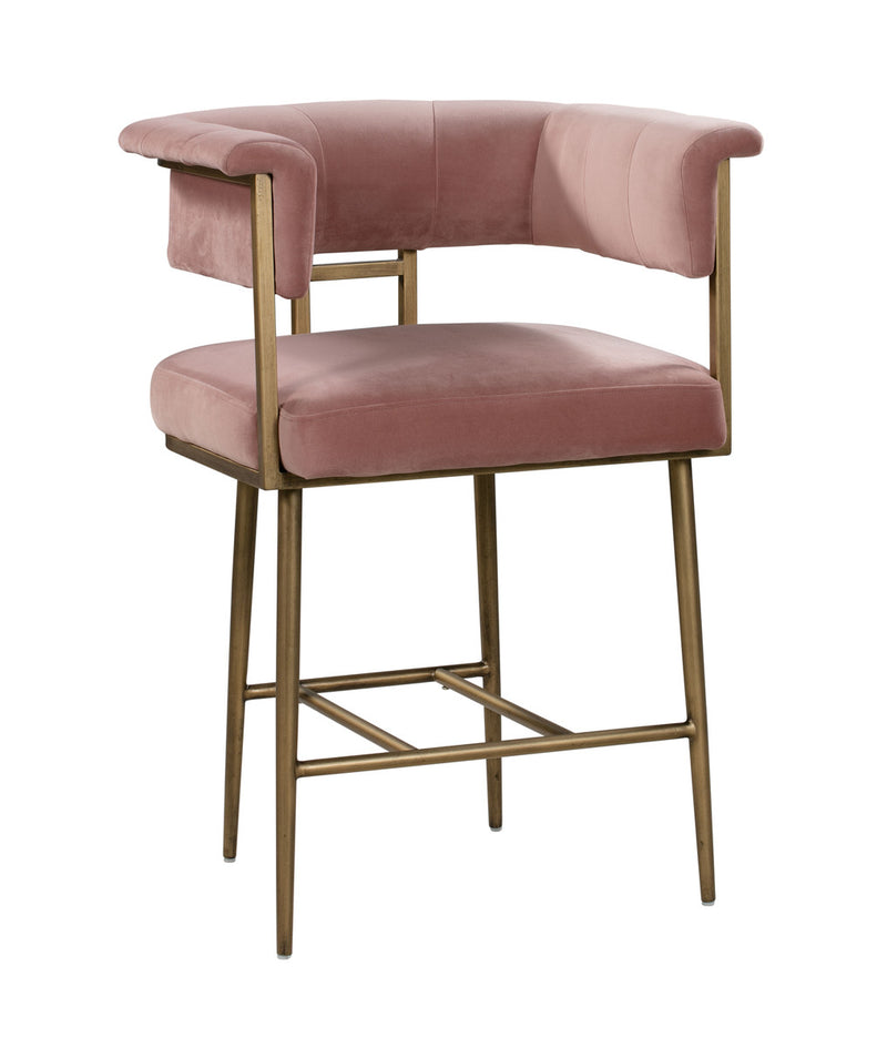 Astrid Velvet Counter Stool