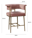 Astrid Velvet Counter Stool