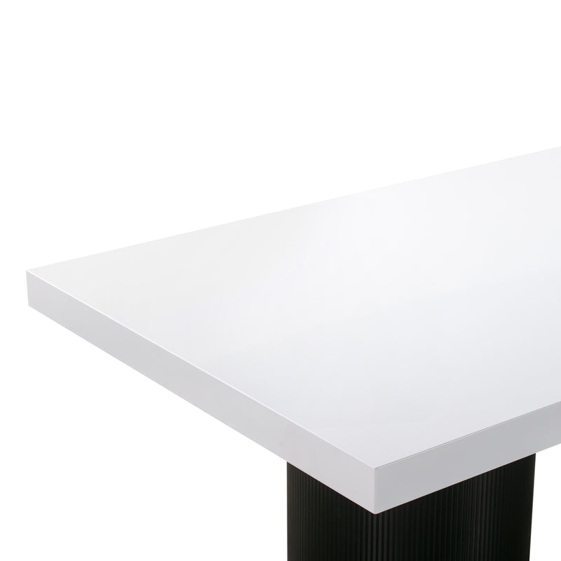 Nova White Lacquer Dining Table