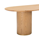 Brandy Natural Ash Wood Oval Dining Table
