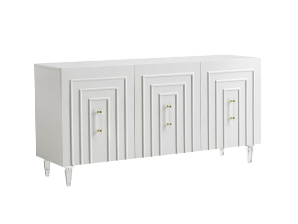 Famke White Lacquer Buffet - hollywood-glam-furnitures