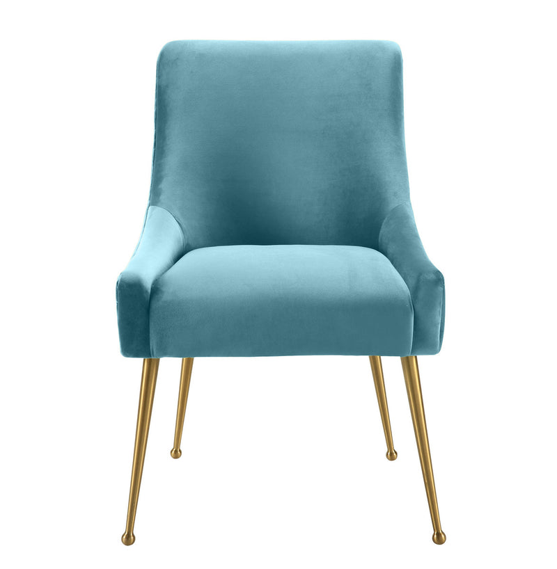 Beatrix Velvet Dining Chair Gold Legs