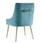 Beatrix Velvet Dining Chair Gold Legs