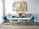 Beatrix Velvet Dining Chair Gold Legs