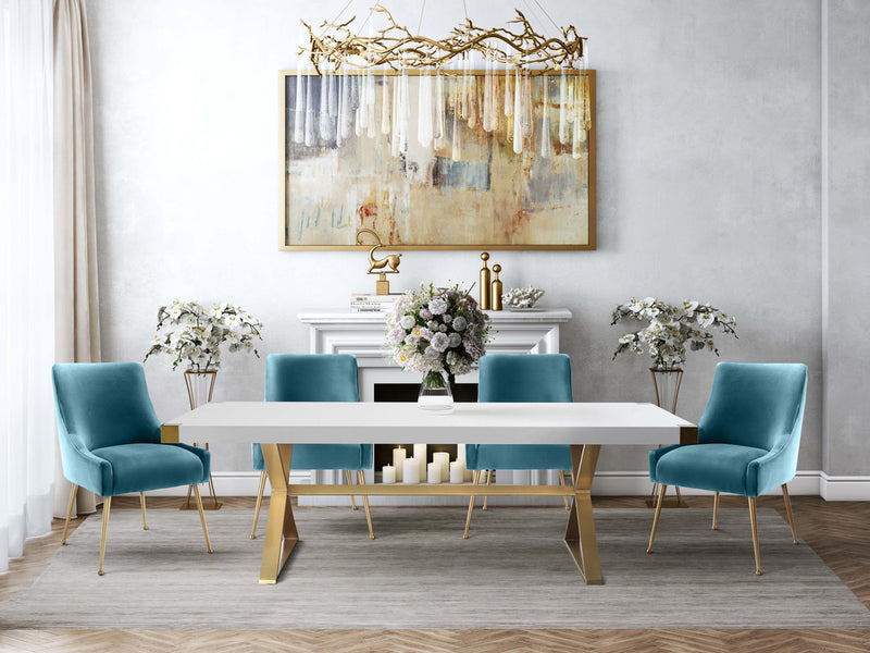 Beatrix Velvet Dining Chair Gold Legs