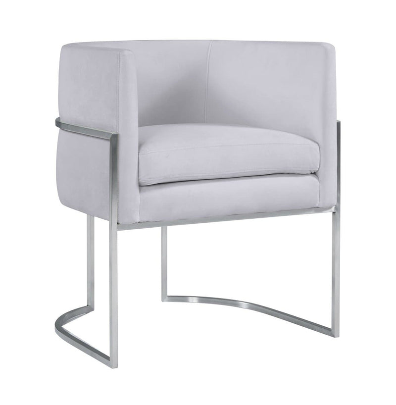 Giselle Velvet Dining Chair - Silver Frame