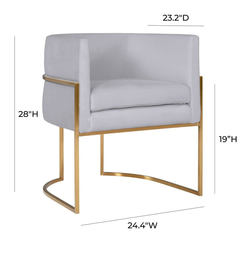 Giselle Velvet Dining Chair - Gold Frame