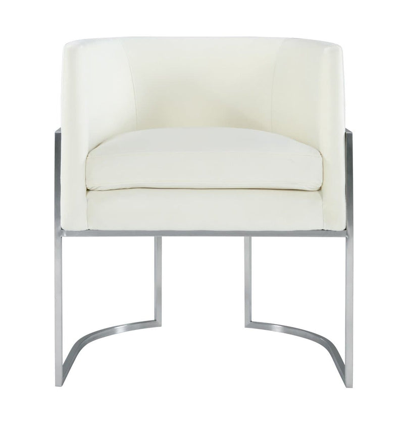 Giselle Velvet Dining Chair - Silver Frame