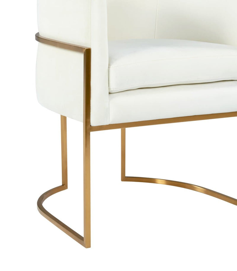 Giselle Velvet Dining Chair - Gold Frame