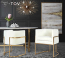 Giselle Velvet Dining Chair - Gold Frame