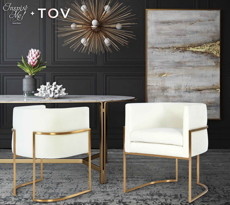 Giselle Velvet Dining Chair - Gold Frame