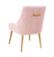 Beatrix Pleated Velvet Dining Chair Gold Legs