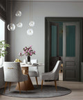 Beatrix Pleated Velvet Dining Chair Gold Legs