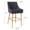 Beatrix Pleated Velvet Bar Stool