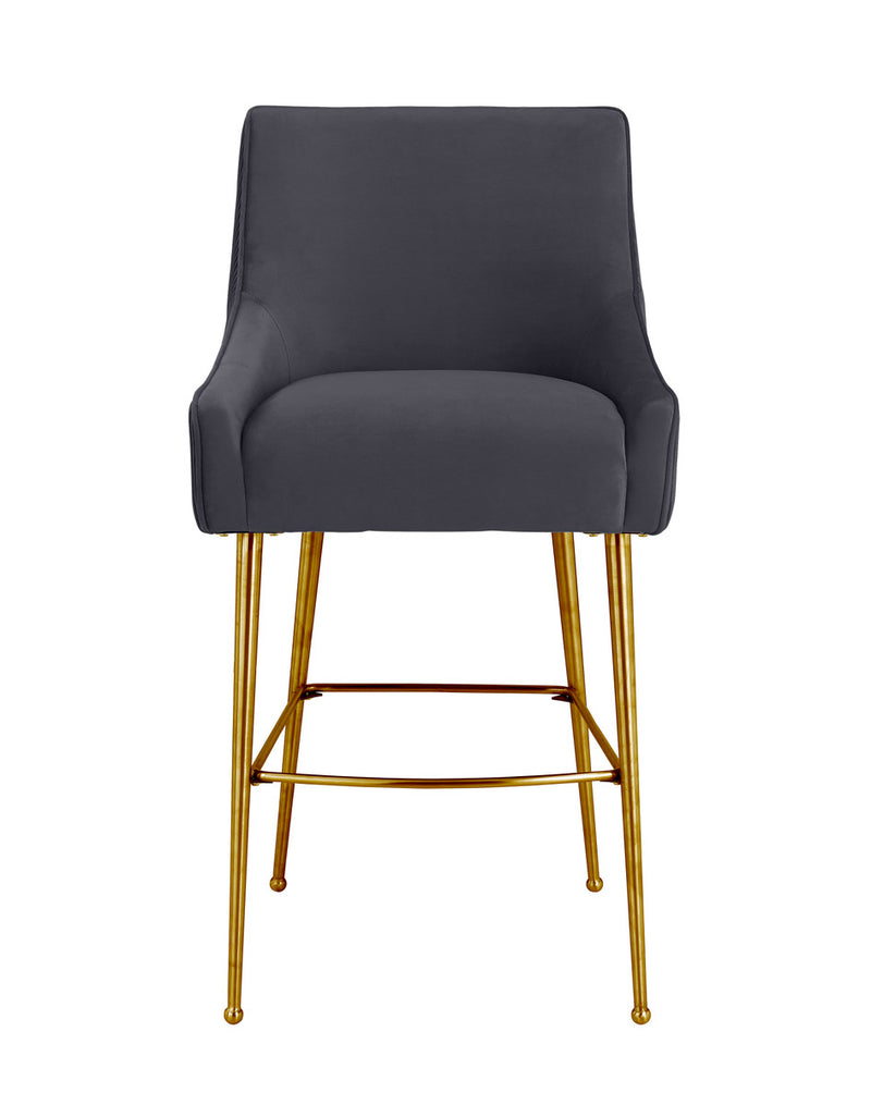 Beatrix Pleated Velvet Counter Stool