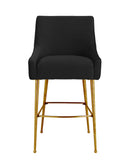 Beatrix Pleated Velvet Bar Stool