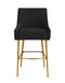 Beatrix Pleated Velvet Bar Stool