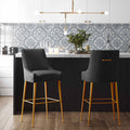 Beatrix Pleated Velvet Bar Stool