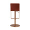 Sentinel Saddle Brown and Rose Gold Adjustable Stool